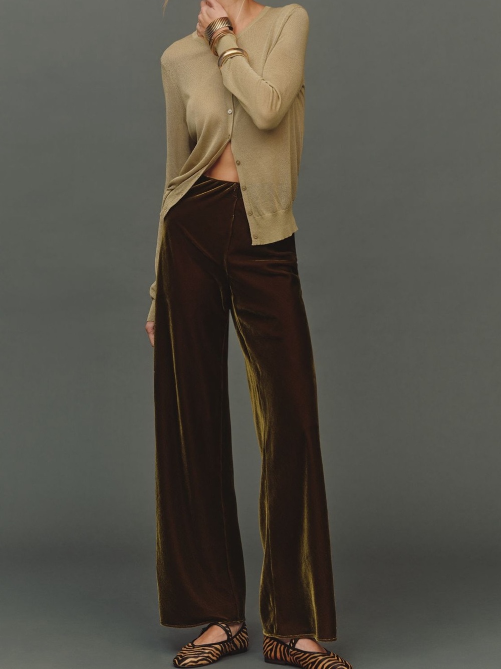 Tilda Velvet Pants (Moss)